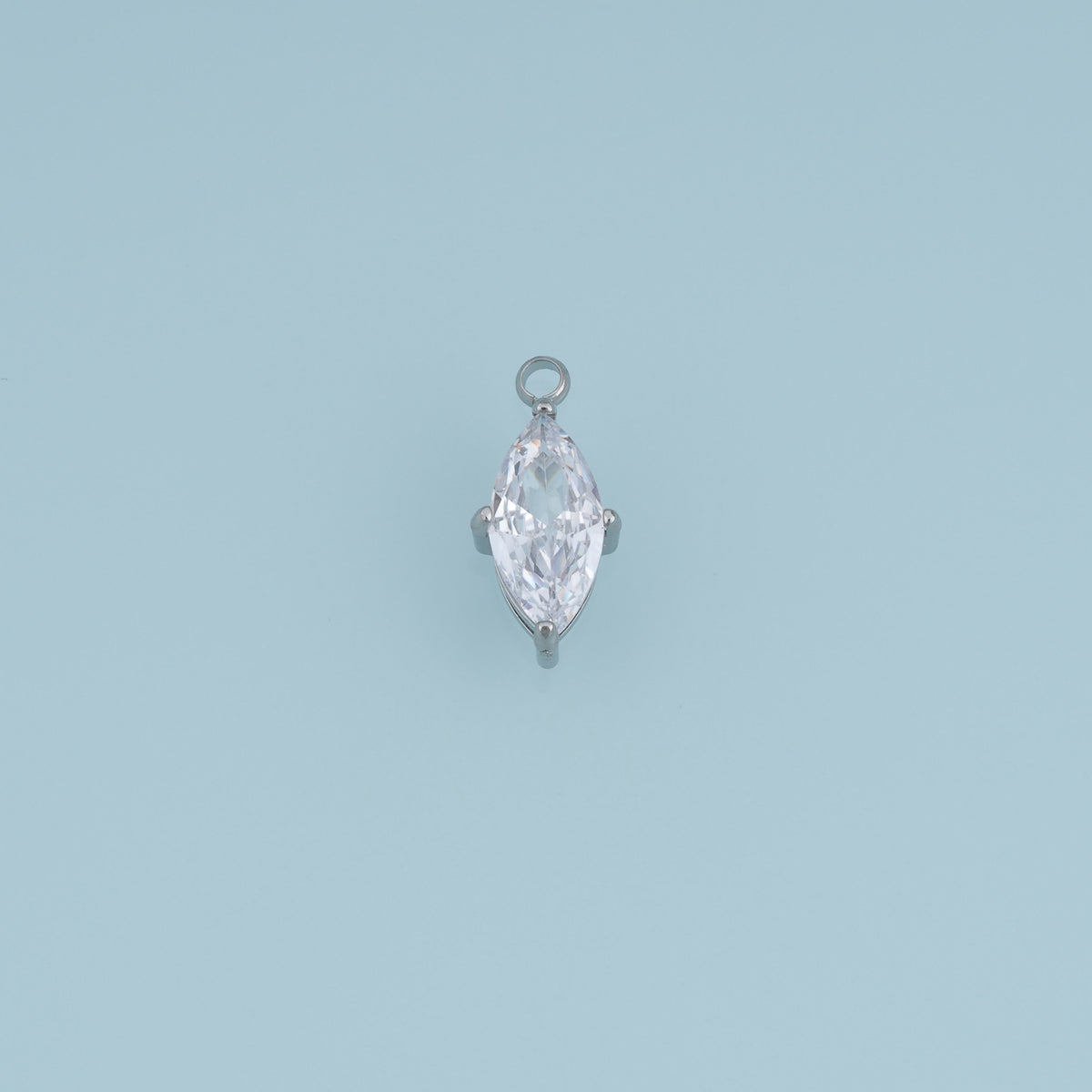 Faceted Crystal Pendant,14K Gold Silver Pink Clear Elegant Charm DIY Charm for Necklace Bracelet Making