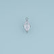 Faceted Crystal Pendant,14K Gold Silver Pink Clear Elegant Charm DIY Charm for Necklace Bracelet Making