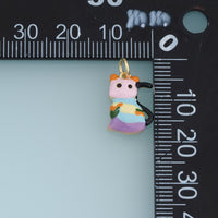 18K Gold Filled Cat Charm,Colorful Enamel Cat Pendant Animal Charm for Bracelet Necklace DIY Jewelry Making Supply