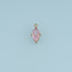 Faceted Crystal Pendant,14K Gold Silver Pink Clear Elegant Charm DIY Charm for Necklace Bracelet Making
