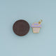 18K Gold Filled Cupcake Charm,Colorful Enamel Cupcake Pendant Dessert Charm for Bracelet Necklace DIY Jewelry Making Supply