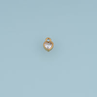 Heart Crystal Pendant,14K Gold Silver Colorful Gemstone Charm DIY Charm for Necklace Bracelet Making