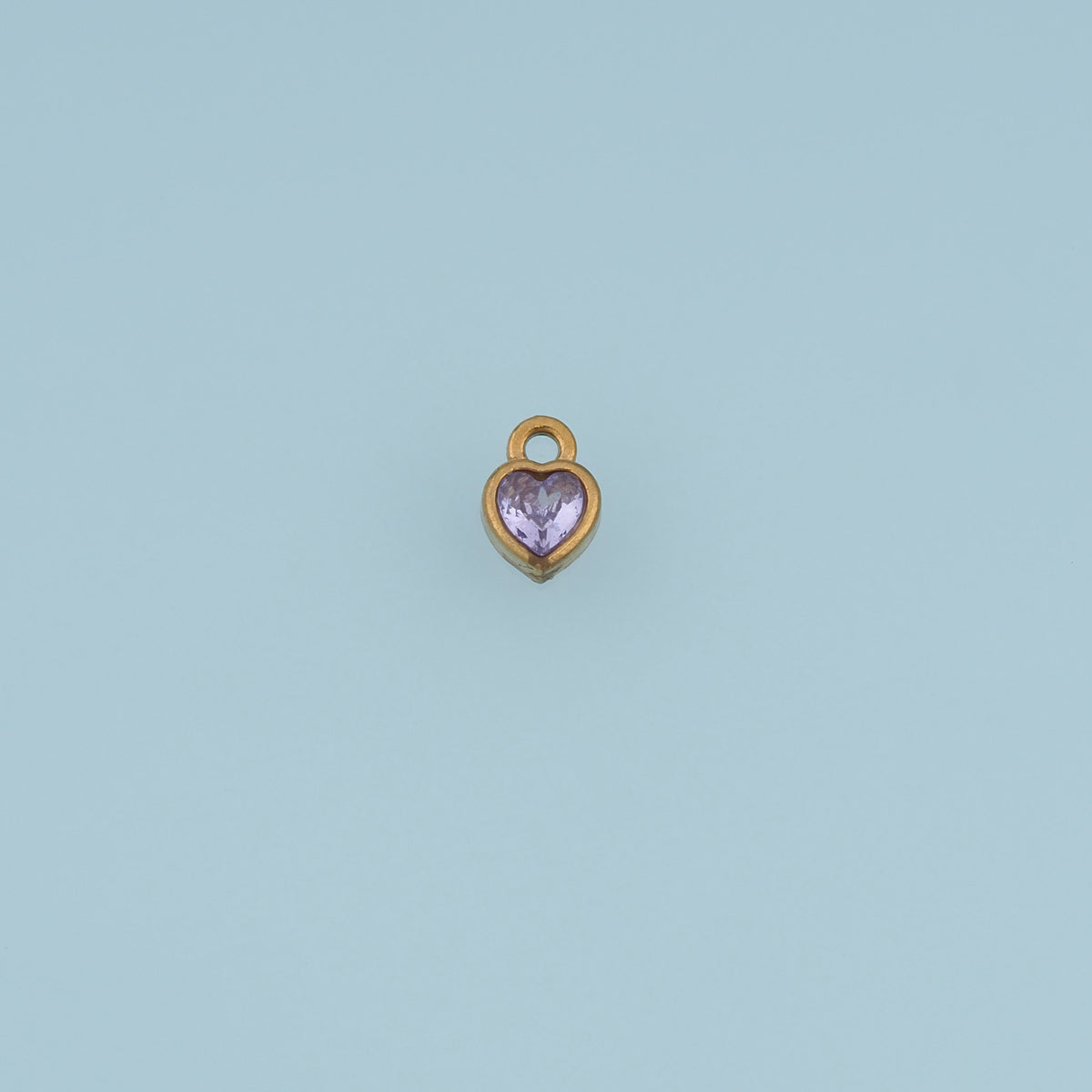 Heart Crystal Pendant,14K Gold Silver Colorful Gemstone Charm DIY Charm for Necklace Bracelet Making