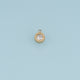 Round Crystal Pendant,14K Gold Clear Stone Beaded Edge Charm DIY Charm for Necklace Bracelet Making
