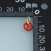 18K Gold Filled Abstract Symbol Charm,Colorful Enamel Round Pendant Geometric Charm for Bracelet Necklace DIY Jewelry Making Supply
