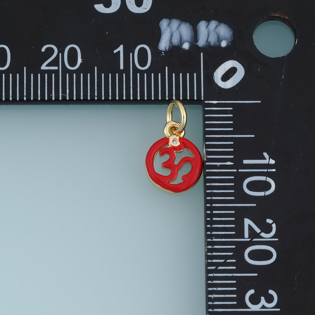 18K Gold Filled Abstract Symbol Charm,Colorful Enamel Round Pendant Geometric Charm for Bracelet Necklace DIY Jewelry Making Supply