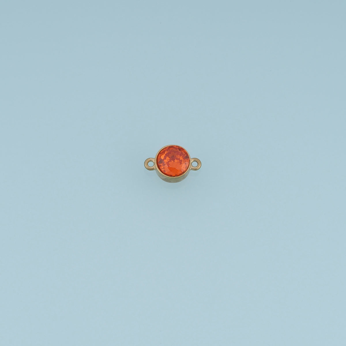 Round Crystal Connector,14K Gold Silver Colorful Gemstone Charm DIY Charm for Necklace Bracelet Making