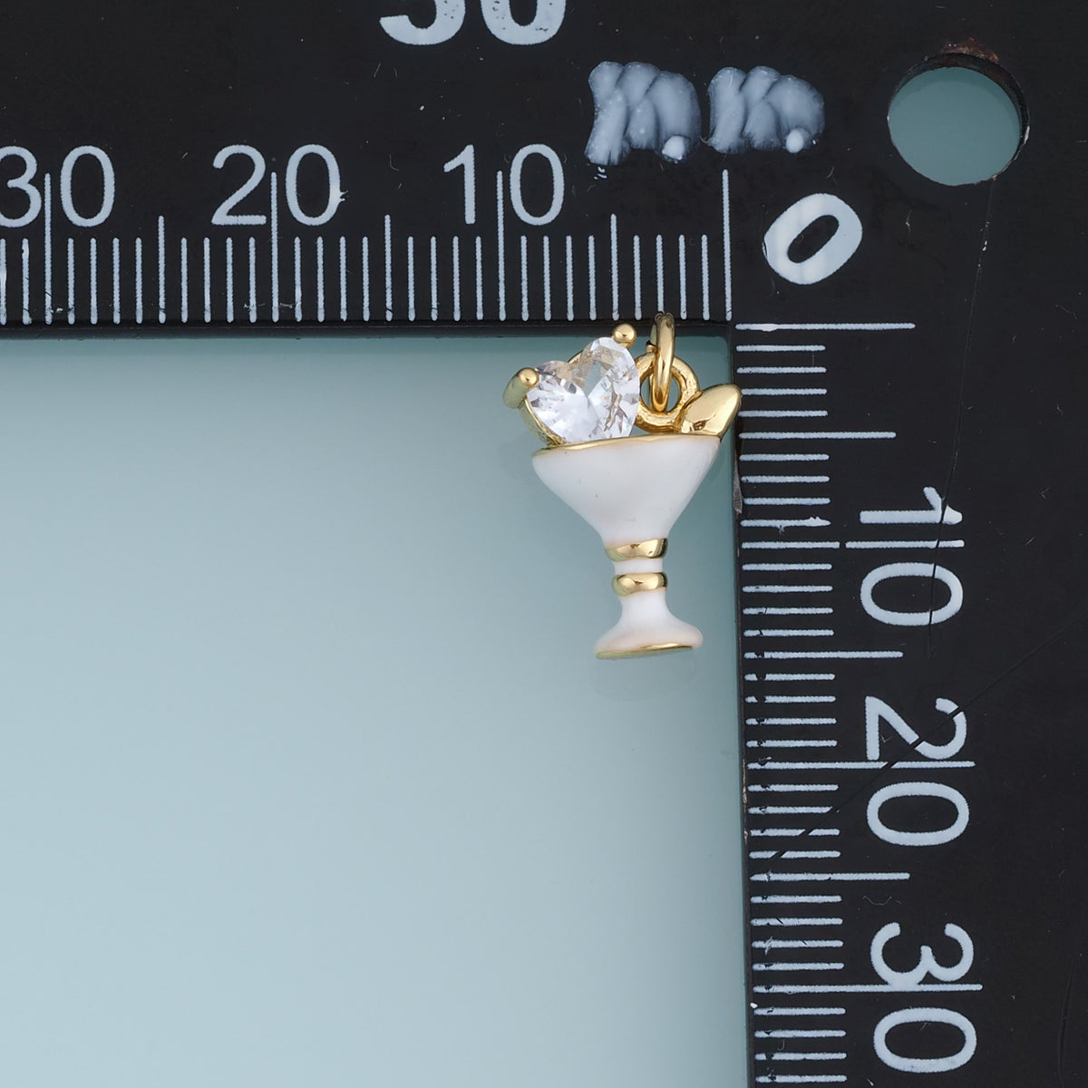 18K Gold Filled Wine Glass Charm,Colorful Enamel Cocktail Glass Pendant Drink Charm for Bracelet Necklace DIY Jewelry