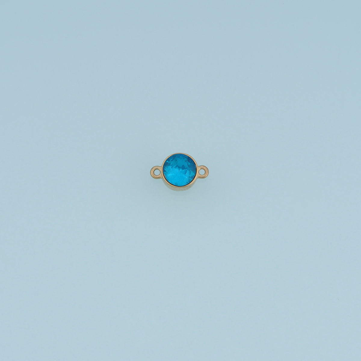 Round Crystal Connector,14K Gold Silver Colorful Gemstone Charm DIY Charm for Necklace Bracelet Making