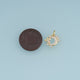 18K Gold Filled Floral Moon Charm,Colorful Enamel Crescent Moon Pendant with Flower Detail Celestial Charm DIY Jewelry