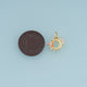 18K Gold Filled Floral Moon Charm,Colorful Enamel Crescent Moon Pendant with Flower Detail Celestial Charm DIY Jewelry