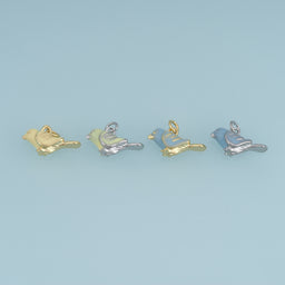 18K Gold Filled Bird Charm,Colorful Enamel Bird Pendant Animal Charm for Bracelet Necklace DIY Jewelry Making Supply