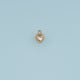 Blue Clear Heart Crystal Pendant,14K Gold Beaded Edge Charm DIY Charm for Necklace Bracelet Making