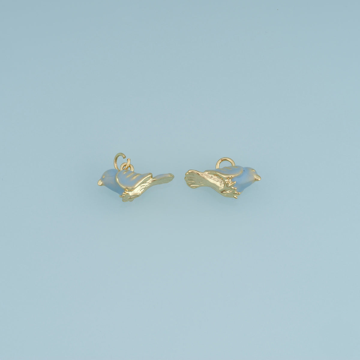 18K Gold Filled Bird Charm,Colorful Enamel Bird Pendant Animal Charm for Bracelet Necklace DIY Jewelry Making Supply