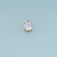 Round Crystal Pendant,14K Gold Silver Colorful Faceted Charm DIY Charm for Necklace Bracelet Making