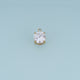 Round Crystal Pendant,14K Gold Silver Colorful Faceted Charm DIY Charm for Necklace Bracelet Making