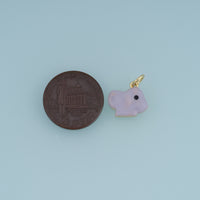 18K Gold Filled Elephant Head Charm,Colorful Enamel Elephant Pendant Animal Charm for Bracelet Necklace DIY Jewelry Making Supply