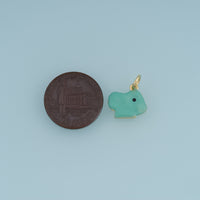 18K Gold Filled Elephant Head Charm,Colorful Enamel Elephant Pendant Animal Charm for Bracelet Necklace DIY Jewelry Making Supply