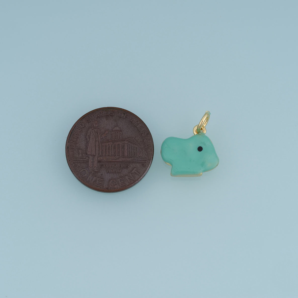 18K Gold Filled Elephant Head Charm,Colorful Enamel Elephant Pendant Animal Charm for Bracelet Necklace DIY Jewelry Making Supply