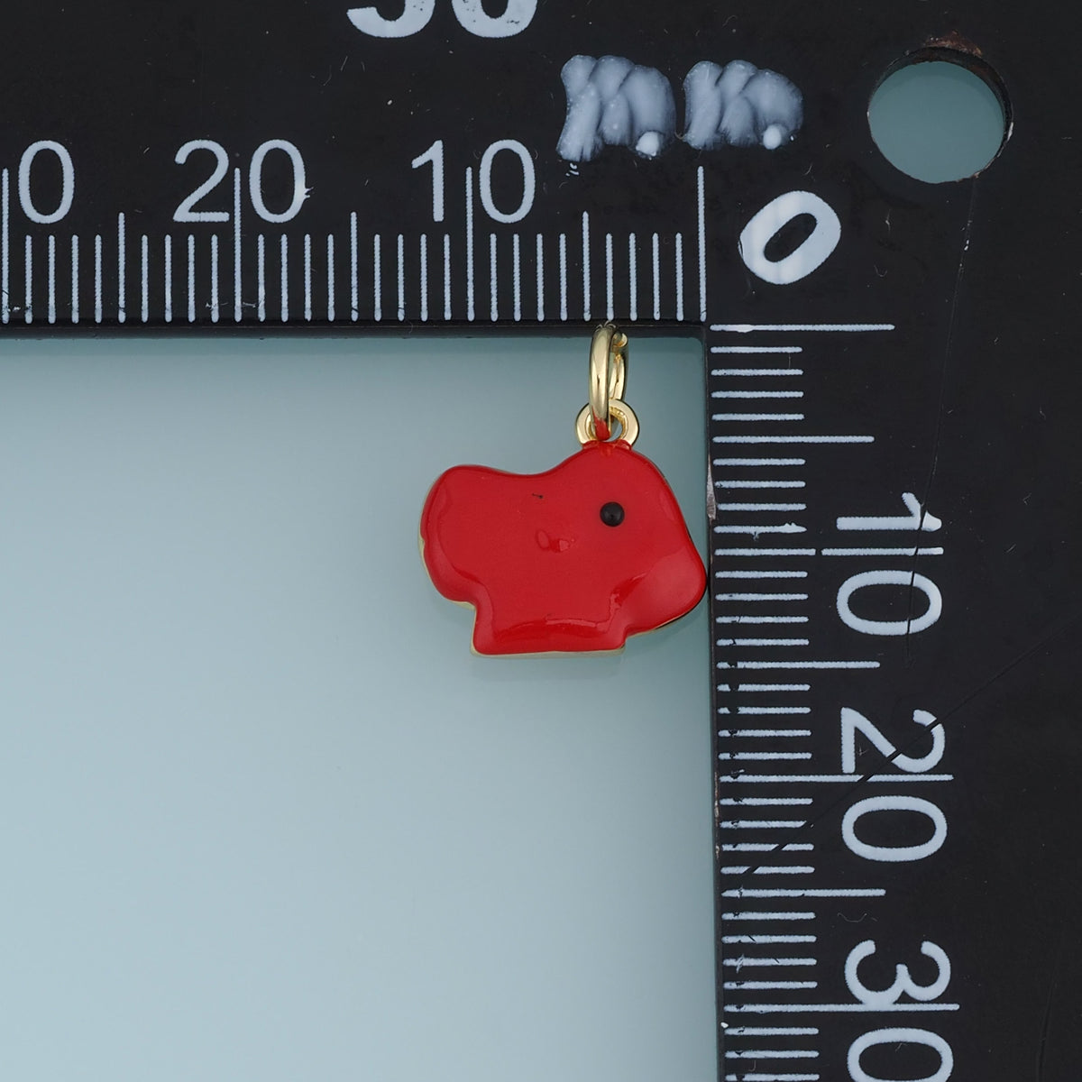 18K Gold Filled Elephant Head Charm,Colorful Enamel Elephant Pendant Animal Charm for Bracelet Necklace DIY Jewelry Making Supply