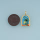 18K Gold Filled Arch Palm Tree Charm, Colorful Enamel Beach Pendant, Tropical Palm Charm for Bracelet Necklace DIY Jewelry Making Supply