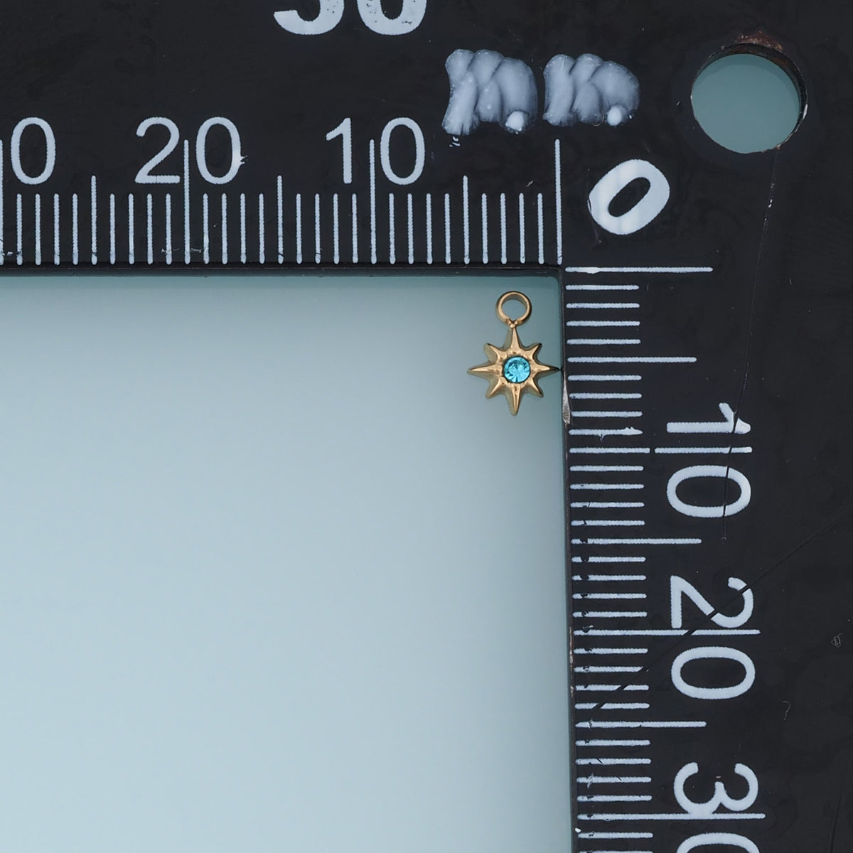 Eight Point Star Pendant,14K Gold Green Blue Crystal Charm DIY Charm for Necklace Bracelet Making