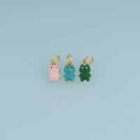 18K Gold Filled Cute Frog Charm, Colorful Enamel Frog Pendant Animal Charm for Bracelet Necklace DIY Jewelry Making Supply