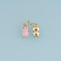 18K Gold Filled Cute Frog Charm, Colorful Enamel Frog Pendant Animal Charm for Bracelet Necklace DIY Jewelry Making Supply