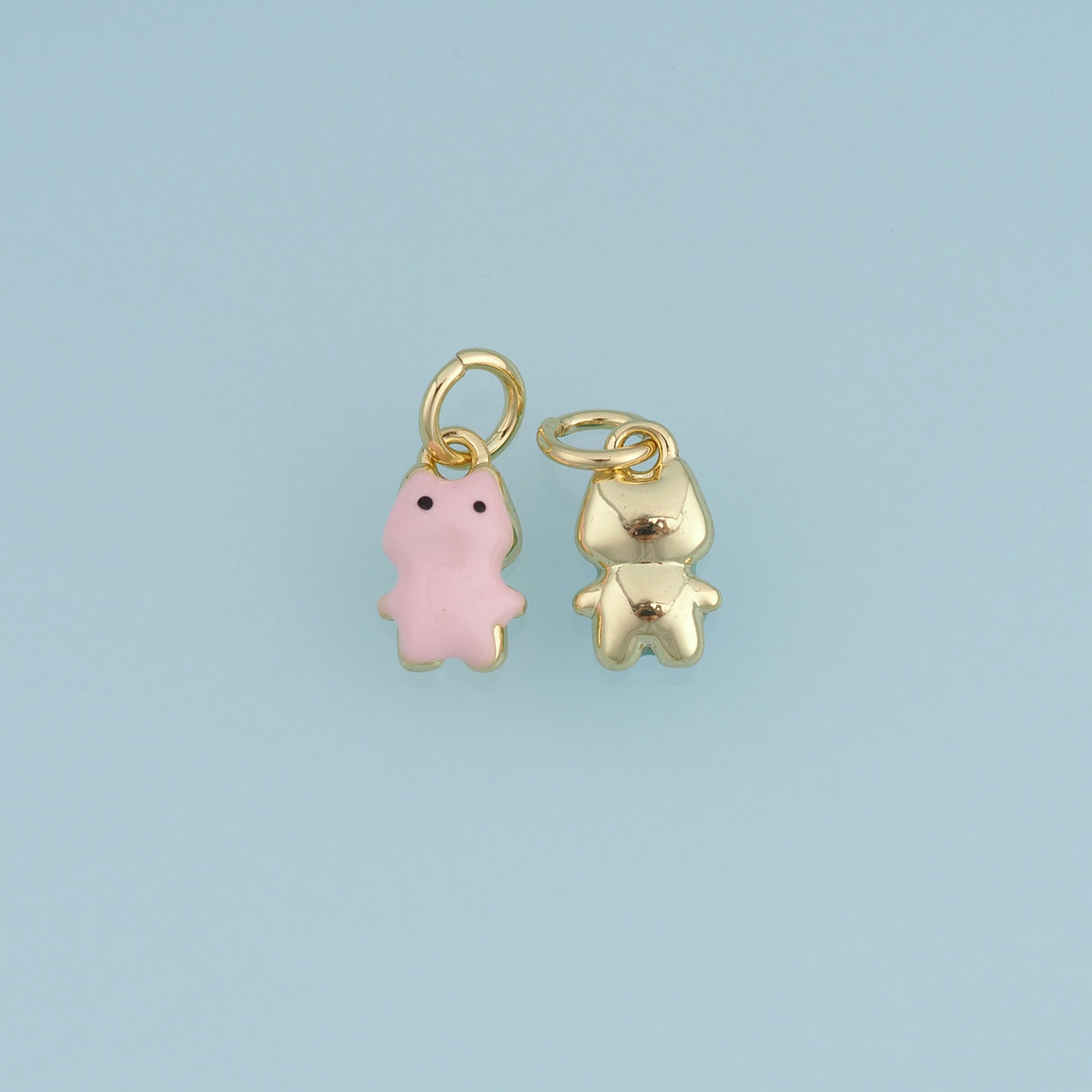 18K Gold Filled Cute Frog Charm, Colorful Enamel Frog Pendant Animal Charm for Bracelet Necklace DIY Jewelry Making Supply