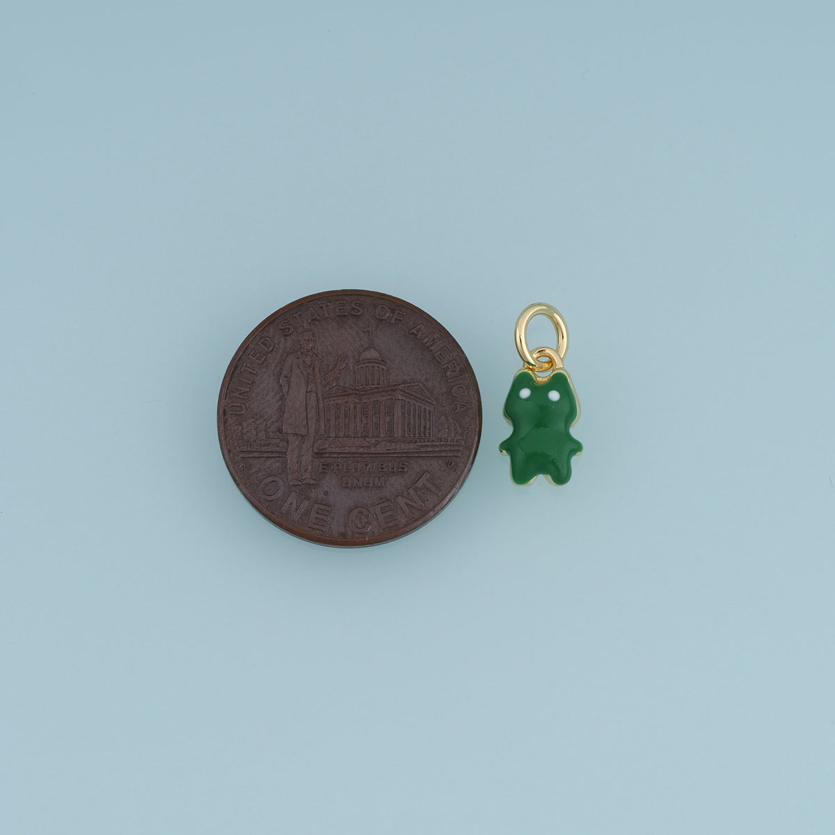 18K Gold Filled Cute Frog Charm, Colorful Enamel Frog Pendant Animal Charm for Bracelet Necklace DIY Jewelry Making Supply