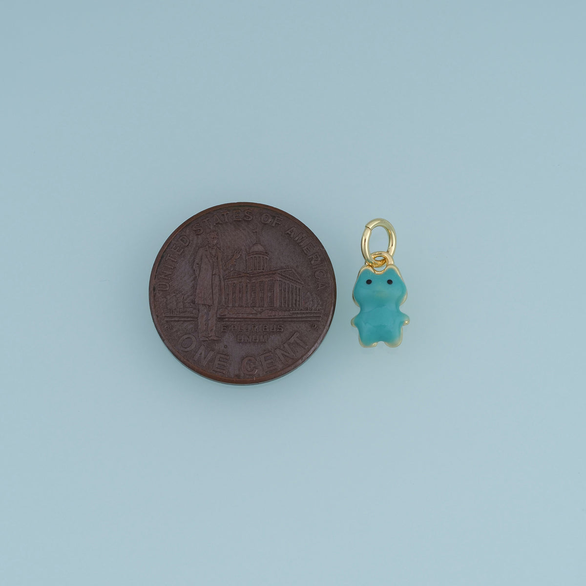 18K Gold Filled Cute Frog Charm, Colorful Enamel Frog Pendant Animal Charm for Bracelet Necklace DIY Jewelry Making Supply