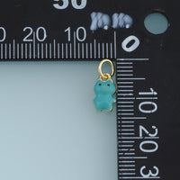 18K Gold Filled Cute Frog Charm, Colorful Enamel Frog Pendant Animal Charm for Bracelet Necklace DIY Jewelry Making Supply