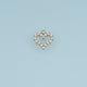 Open Heart Crystal Pendant,14K Gold Silver Sparkling Heart Charm DIY Charm for Necklace Bracelet Making