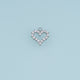 Open Heart Crystal Pendant,14K Gold Silver Sparkling Heart Charm DIY Charm for Necklace Bracelet Making