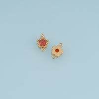 Star Crystal Connector,14K Gold Silver Colorful Beaded Charm DIY Charm for Necklace Bracelet Making