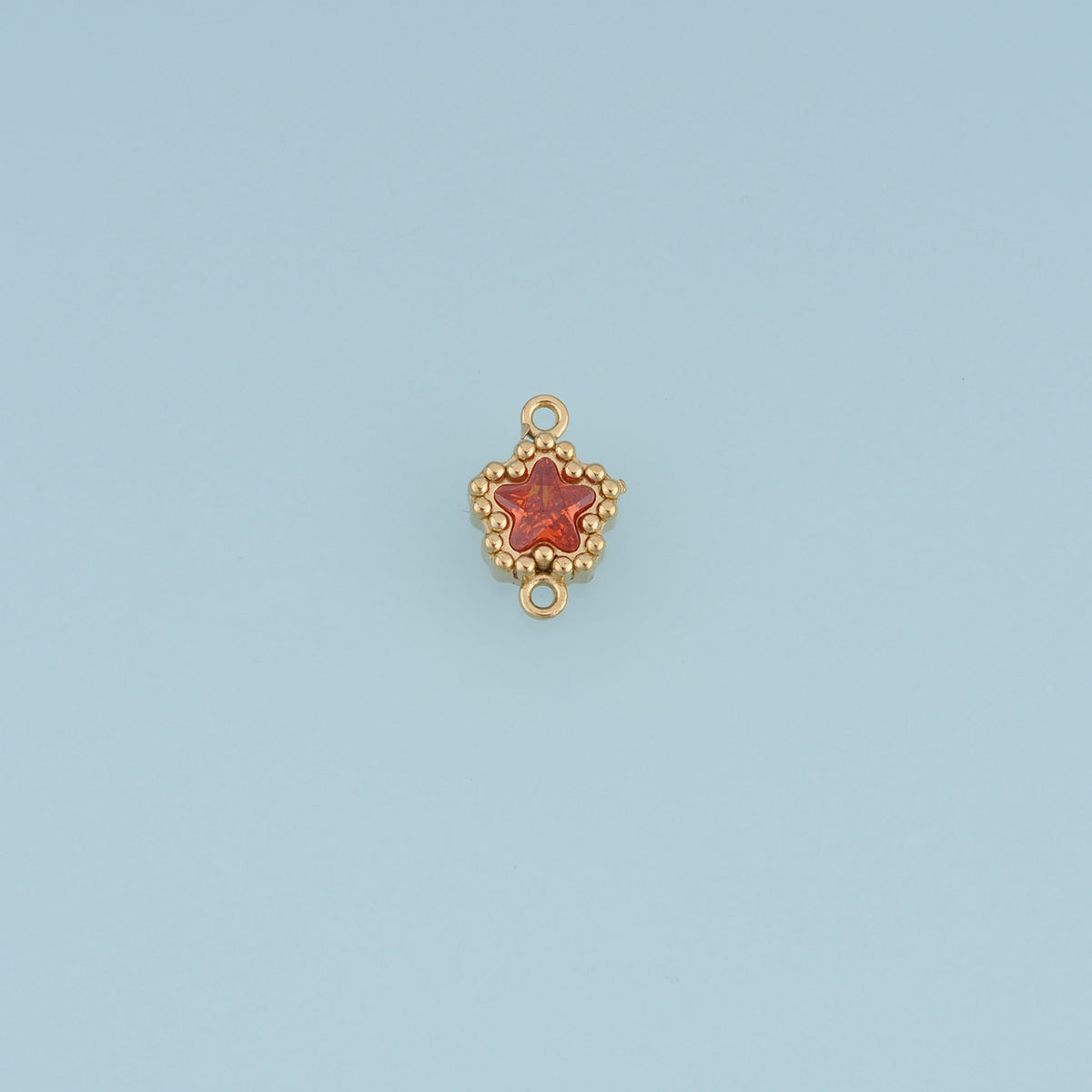 Star Crystal Connector,14K Gold Silver Colorful Beaded Charm DIY Charm for Necklace Bracelet Making