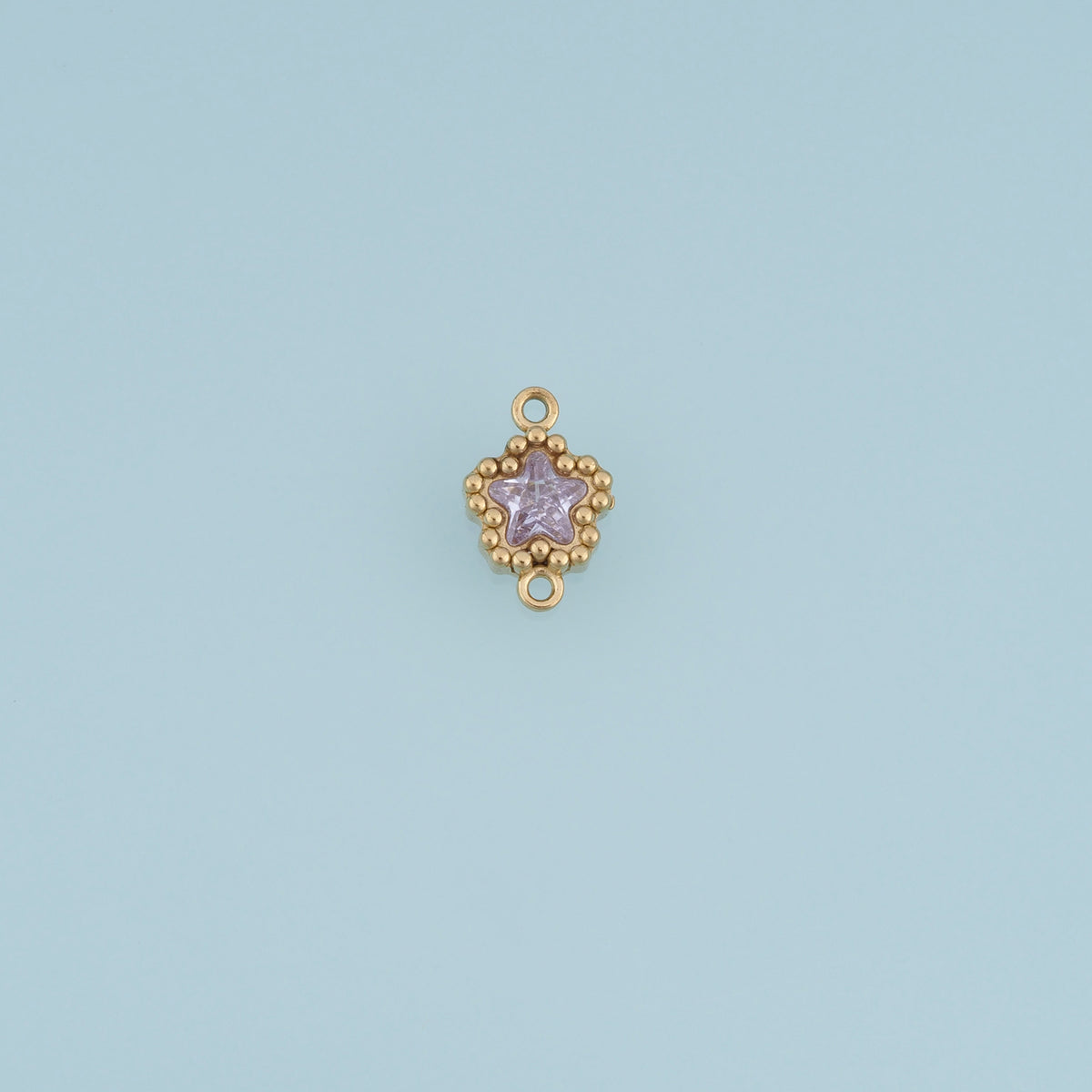 Star Crystal Connector,14K Gold Silver Colorful Beaded Charm DIY Charm for Necklace Bracelet Making