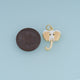 18K Gold Filled Elephant Head Charm, Colorful Enamel Elephant Pendant Animal Charm for Bracelet Necklace DIY Jewelry Making Supply