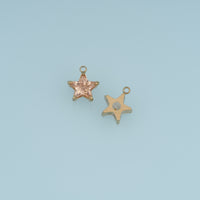 Faceted Star Crystal Pendant,14K Gold Silver Pink Clear Star Charm DIY Charm for Necklace Bracelet Making