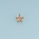 Faceted Star Crystal Pendant,14K Gold Silver Pink Clear Star Charm DIY Charm for Necklace Bracelet Making
