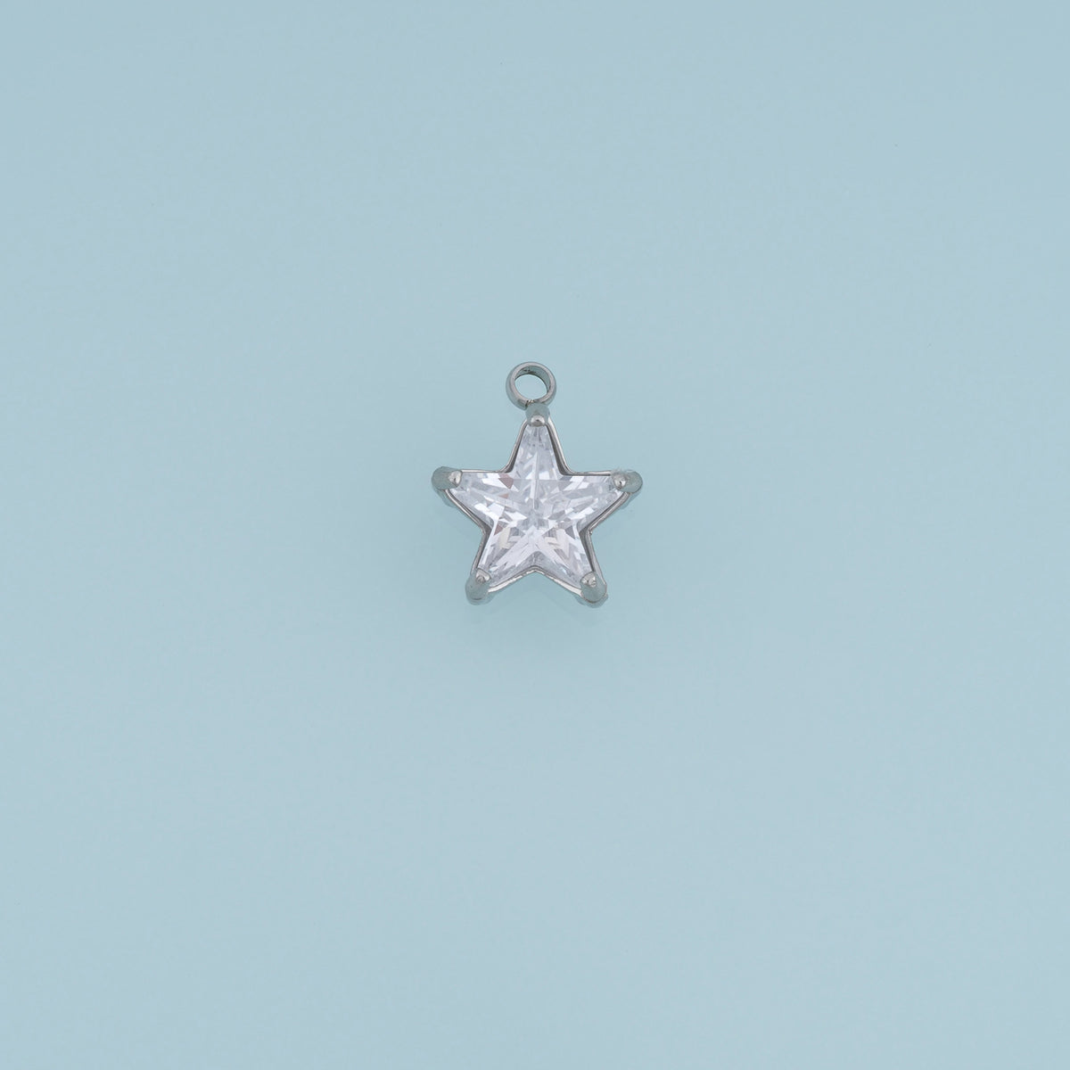 Faceted Star Crystal Pendant,14K Gold Silver Pink Clear Star Charm DIY Charm for Necklace Bracelet Making