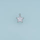 Faceted Star Crystal Pendant,14K Gold Silver Pink Clear Star Charm DIY Charm for Necklace Bracelet Making