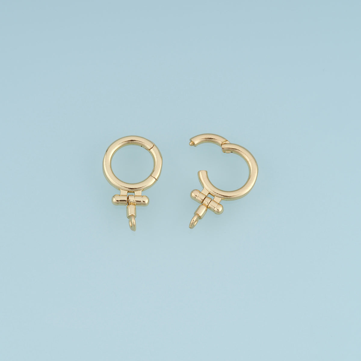 18K Gold Filled Round Connector,Open Ring Jewelry Finding Link Component for Bracelet Necklace DIY Jewelry Making Supply