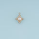 Oval Crystal Pendant,14K Gold Vintage Ornate Gemstone Charm DIY Charm for Necklace Bracelet Making