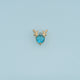 Reindeer Antler Crystal Pendant,14K Gold Blue Clear Deer Charm DIY Charm for Necklace Bracelet Making