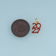 18K Gold Filled 2027 Number Charm, Enamel Year Pendant for Bracelet Necklace DIY Graduation Jewelry Making Supply