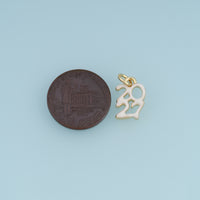 18K Gold Filled 2027 Number Charm, Enamel Year Pendant for Bracelet Necklace DIY Graduation Jewelry Making Supply