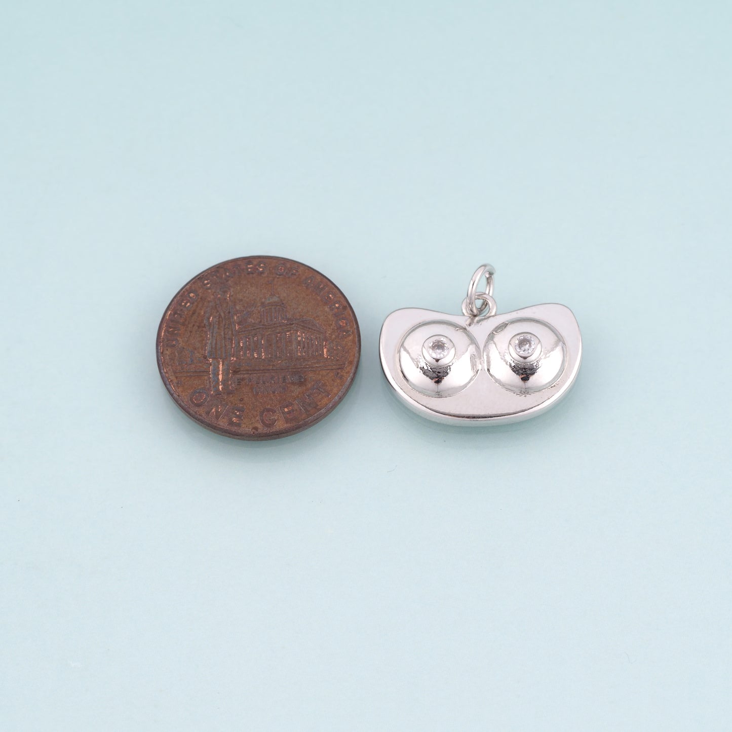 18K Gold Filled CZ Owl Pendant,Minimalist Owl Charm Bracelet Necklace for DIY Jewelry Making Supply