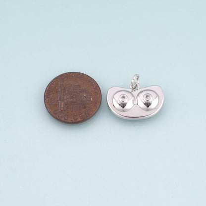 18K Gold Filled CZ Owl Pendant,Minimalist Owl Charm Bracelet Necklace for DIY Jewelry Making Supply