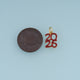 18K Gold Filled 2026 Number Charm, Enamel Year Pendant for Bracelet Necklace DIY Graduation Jewelry Making Supply